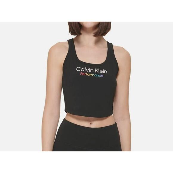 Calvin Klein Tops - CALVIN KLEIN PERFORMANCE Women's Pride Logo Crop Top Medium NWOT